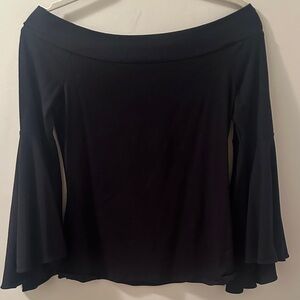 Express Elegant Black Top with bell sleeves